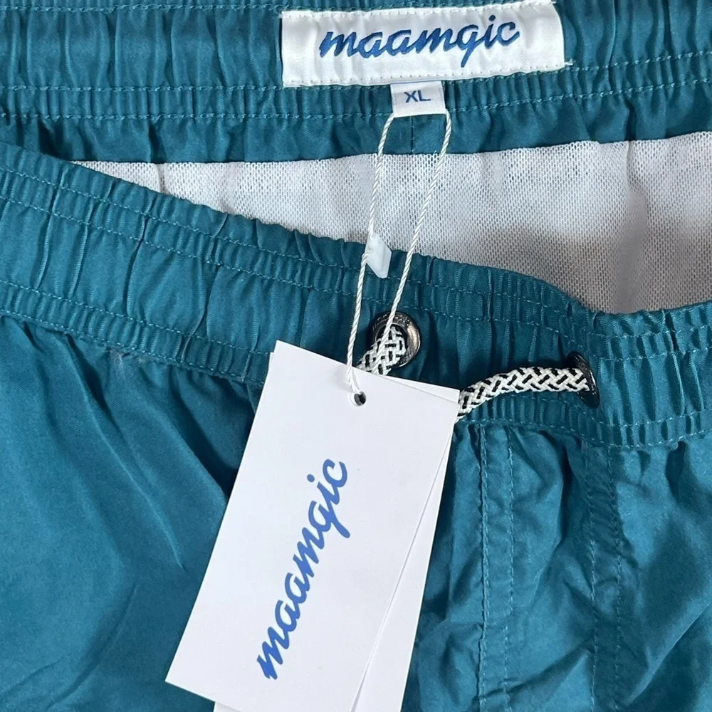 NWT Maamgic Men's Swim Trunks - Teal and Orange